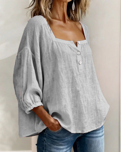 BLUSA SENCILLO ESCOTE CUADRADO MANGA LARGA