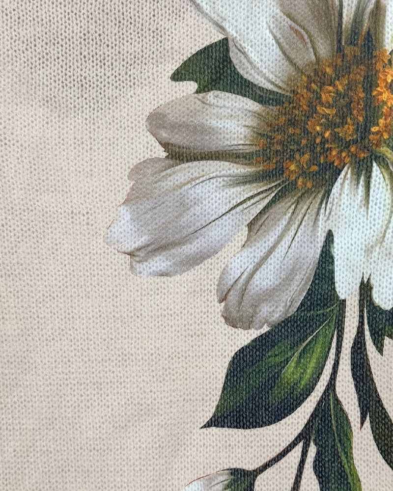 JERSEY CUELLO DE V DE PUNTO FLORAL