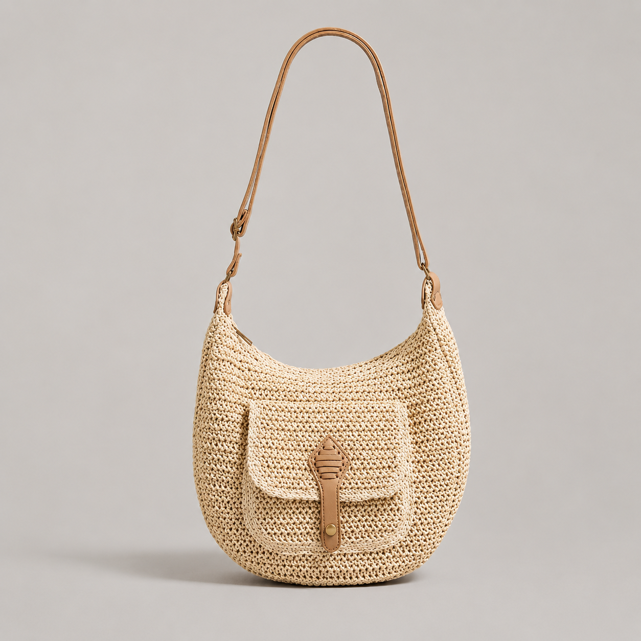 VALENTINA | BOLSO DE HOMBRO TRENZADO PARA EL DÍA A DÍA - BEIGE