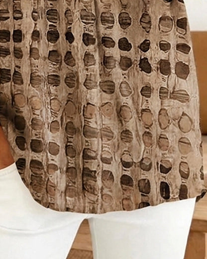 BLUSA ESTAMPADO LUNARES BOTÓN MEDIO-PATRON
