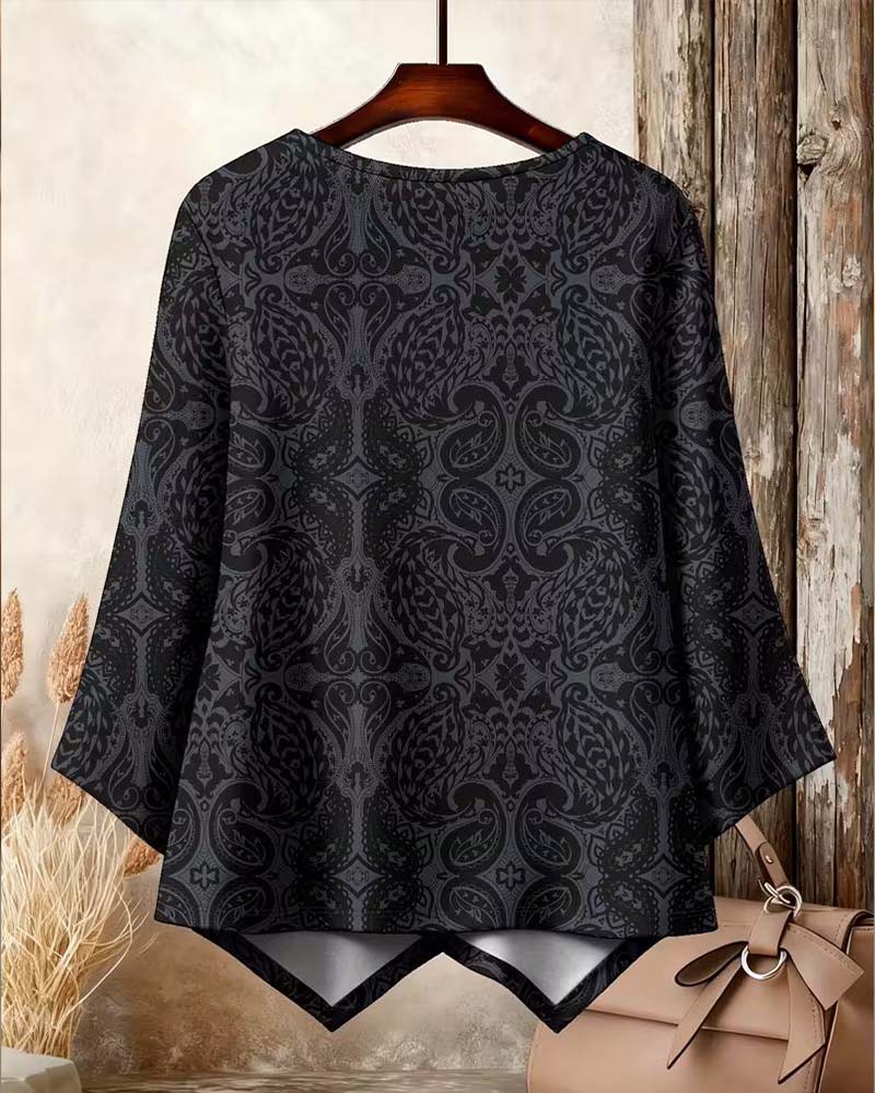 TOP CRUZADO ASIMÉTRICO ESTAMPADO