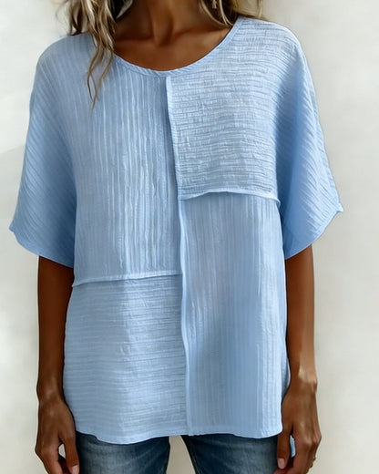 TOP VERTICAL TEXTURIZADO PATCHWORK HOLGADO