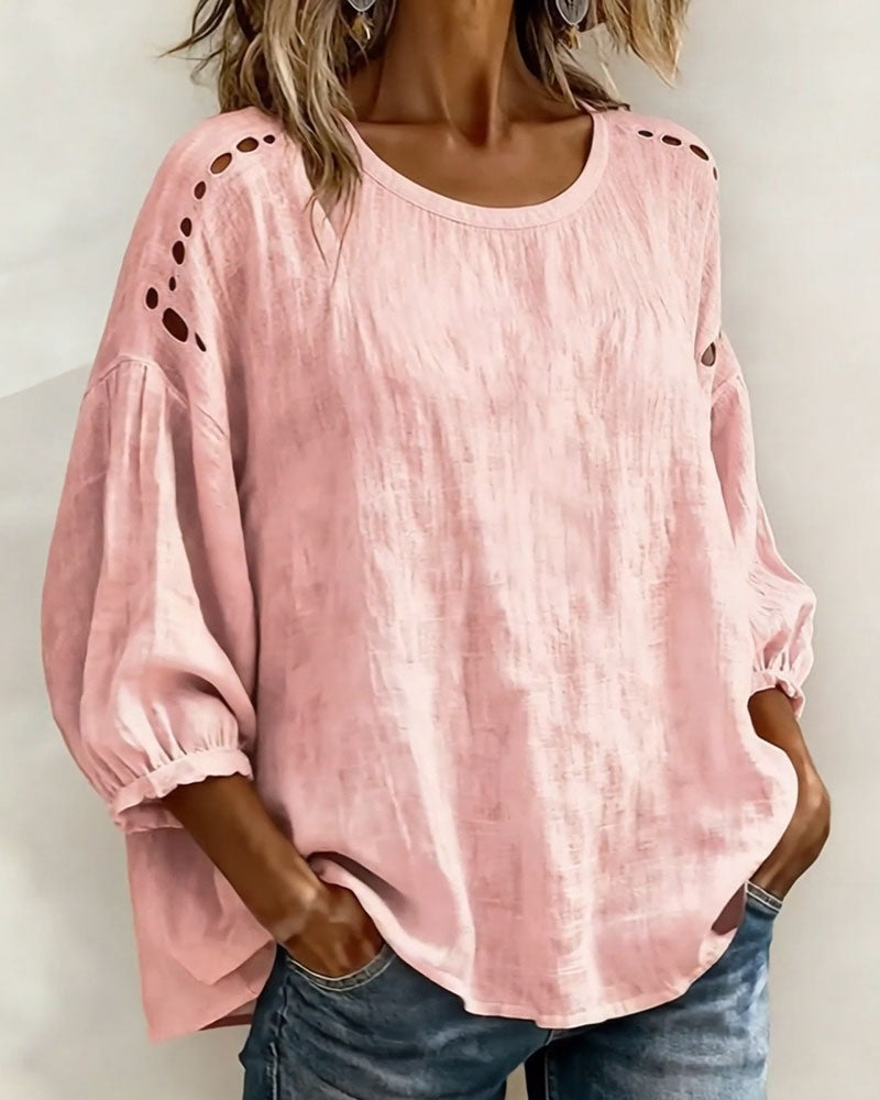 BLUSA CALADO 100% ALGODÓN
