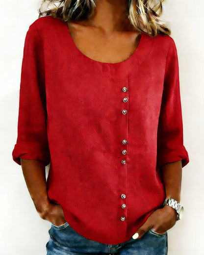 TOP CUELLO REDONDO MANGA LARGA