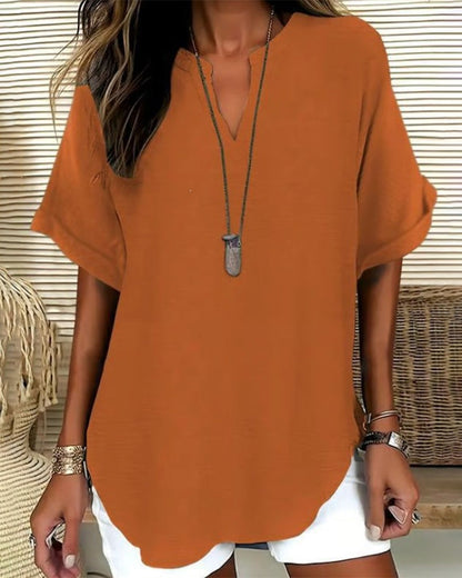 BLUSA HOLGADO LISA PARA MUJER – CASUAL