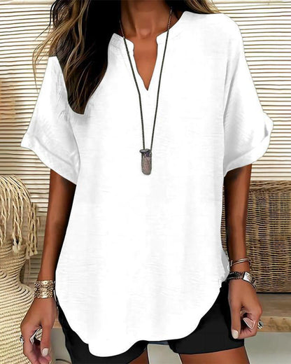 BLUSA HOLGADO LISA PARA MUJER – CASUAL