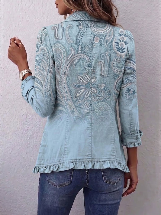 REMEDIOS | CHAQUETA CACHEMIRA VINTAGE CON VOLANTES