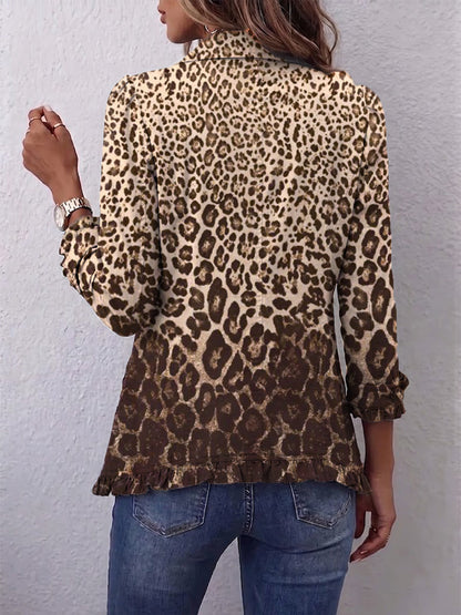 NAZARET | CHAQUETA LEOPARDO CON VOLANTES